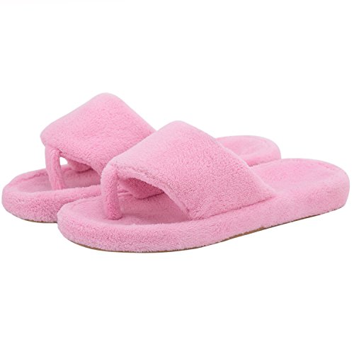 Onmygogo Frauen Indoor Haus Zehensteg Flip Flop Hausschuhe mit Fußgewölbeunterstützung, Flip-Flops Thong Hausschuhe für Frauen, Pink - rose - Größe: 39 EU von Onmygogo