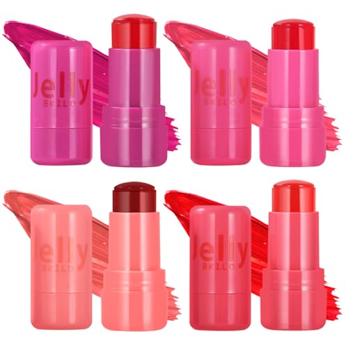 4 Stück Milk Jelly Blush Milk Jelly Blush Stick für Augen Wange und Lippen Langanhaltend & Aufbaubar mit Hyaluronsäure & Aloe Leicht Atmungsaktiv Make-Up-Set Für Mädchen Frauen 4 Stück Milk Jelly Blush Milk Jelly Blush Stick für Augen Wange und Lippen Langanhaltend & Aufbaubar mit Hyaluronsäure & Aloe Leicht Atmungsaktiv Make-Up-Set Für Mädchen Frauen von Onperpoe