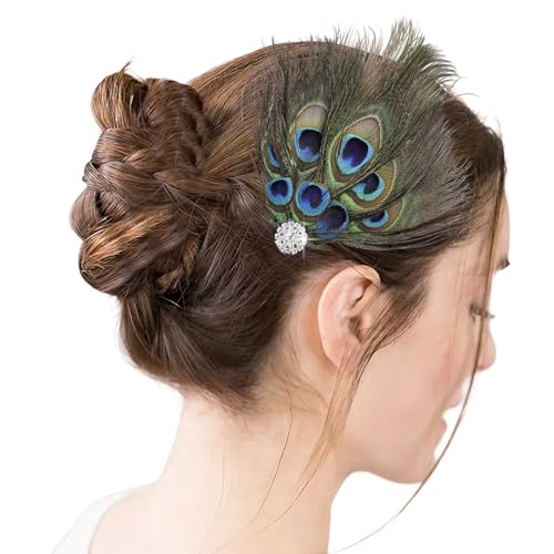 Pfauenfedern Haarschmuck 1920er Accessoires Damen Vintage Pfau Kopfschmuck mit Strass Pfau Kostüm Damen Accessoires 1920er Jahre Feder Stirnbänder für Feste Party Dekoration Hochzeiten und Karneval Pfauenfedern Haarschmuck 1920er Accessoires Damen Vintage Pfau Kopfschmuck mit Strass Pfau Kostüm Damen Accessoires 1920er Jahre Feder Stirnbänder für Feste Party Dekoration Hochzeiten und Karneval von Onperpoe