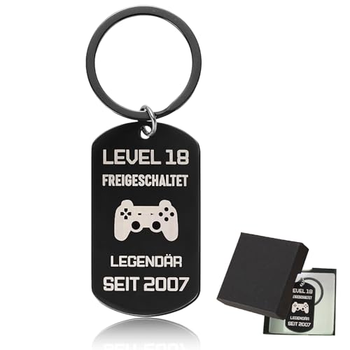Schlüsselanhänger 18 Geburtstag Geschenk Junge Mädchen Lustige Coole Geschenke mit Box Geschenk zum 18 Geburtstag für Sohn Tochter Bruder von Onperpoe