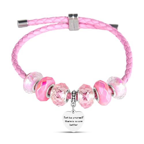 Tay-lor Inspiration Zitate Armbänder Damen Einstellbare Rosa Perlen Armband Geschenke für Frauen Inspiriert von Tay-lor Geschenke für Fans Geburtstagsgeschenke für Tochter Freundin Ehefrau Mutter von Onperpoe