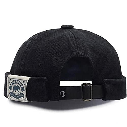 Onsinic Männer Mode Docker Mütze Retro Arbeiter Sailor Skullcap Frauen Beanie Hüte Sommer Visier Eimer Kappe Randlose Motorhaube von Onsinic