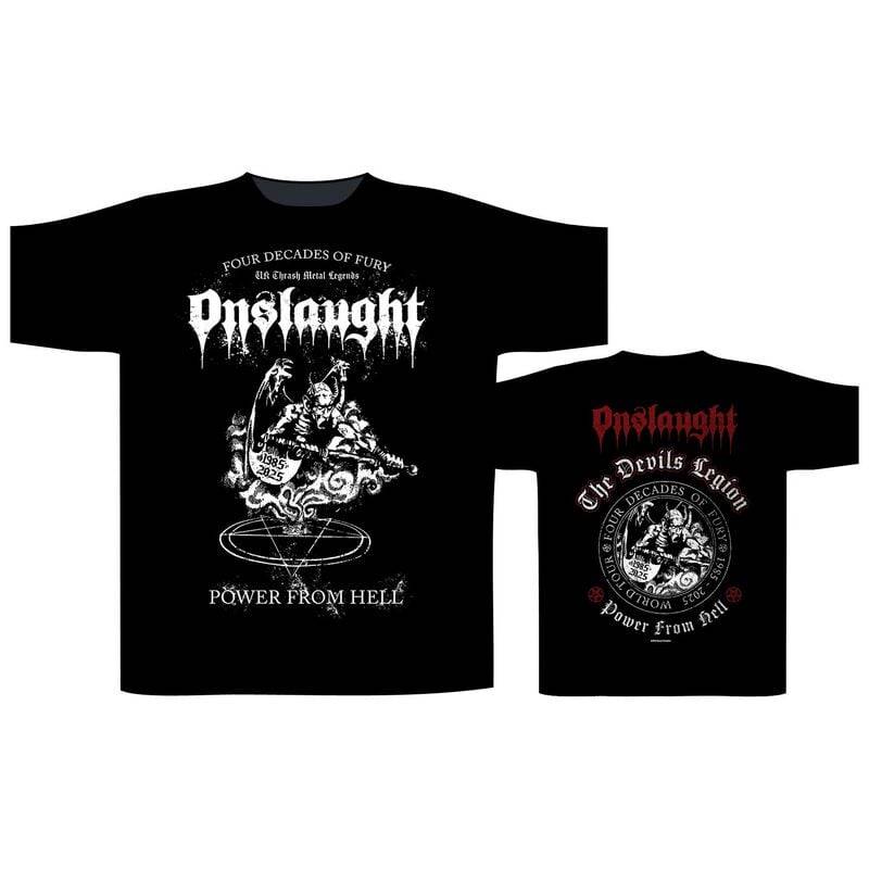 Onslaught T-Shirt - Power from hell - S bis XXL - für Männer - Größe S - schwarz  - Lizenziertes Merchandise! von Onslaught