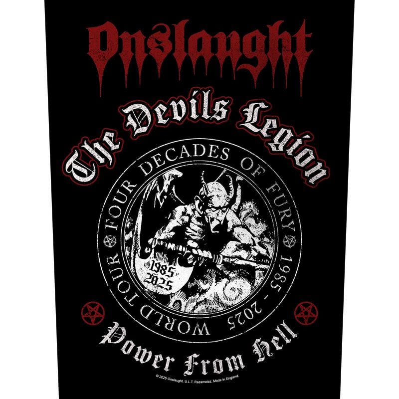 Onslaught The Devils Legion Backpatch schwarz von Onslaught