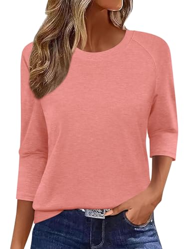 Onsoyours 3/4 Arm Shirt Damen Rundhals Tshirt Sommer Oberteil Casual Tops Basic Shirt A Koralle L Onsoyours 3/4 Arm Shirt Damen Rundhals Tshirt Sommer Oberteil Casual Tops Basic Shirt A Koralle L von Onsoyours