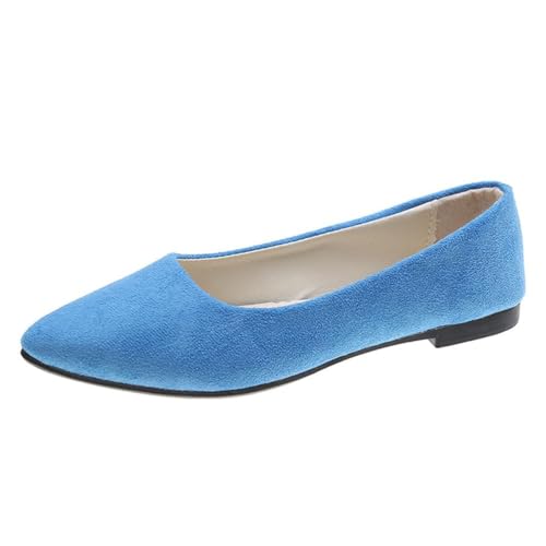 Onsoyours Ballerinas Damen Elegant Ballerina Bequeme Slip Ons Flach Flats Schuhe für Frauen A Himmelblau 36 EU von Onsoyours