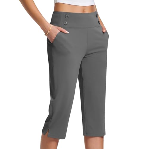 Onsoyours Caprihose Damen 3/4 Bauchkontrolle Workout Leggings Leicht Sommer Slim Fit Sporthose A Dunkelgrau S Onsoyours Caprihose Damen 3/4 Bauchkontrolle Workout Leggings Leicht Sommer Slim Fit Sporthose A Dunkelgrau S von Onsoyours