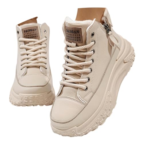 Onsoyours Chunky Turnschuhe Damen Rutschfeste Bequeme Warme Schneestiefel Schuhe Chunky Sneaker A Khaki 43 EU von Onsoyours
