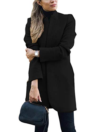 Onsoyours Damen Blazer Winter Revers Wollmantel Trench Jacke Lange Parka Overcoat Outwear Elegant Langarm Blazer Steppmantel Einfarbig Slim Fit Schwarz 46 Onsoyours Damen Blazer Winter Revers Wollmantel Trench Jacke Lange Parka Overcoat Outwear Elegant Langarm Blazer Steppmantel Einfarbig Slim Fit Schwarz 46 von Onsoyours