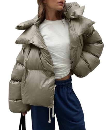 Onsoyours Damen Daunenjacke Kurz Mantel Steppmantel Wintermantel Mit Kapuze Winter Warm Jacke Outdoorjacke Steppjacke Steppmantel Winterjacke B Armeegrün S von Onsoyours