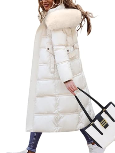 Onsoyours Damen Daunenjacke Winterjacke Steppjacke Wintermantel Lange Daunenjacke Parka Jacke Outwear Frauen Winter Warm Daunenmantel mit Pelzkragen Mantel Steppmantel C Weiß XXL Onsoyours Damen Daunenjacke Winterjacke Steppjacke Wintermantel Lange Daunenjacke Parka Jacke Outwear Frauen Winter Warm Daunenmantel mit Pelzkragen Mantel Steppmantel C Weiß XXL von Onsoyours