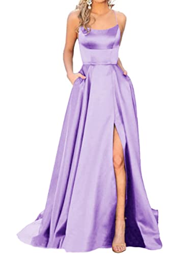 Onsoyours Damen Elegant V Ausschnitt A Linie Spitzenkleid Mit Kurzarm Lang Chiffon Übergröße Brautjungfer Kleider Chiffon Faltenrock Langes Kleid B Helles Lila XS von Onsoyours