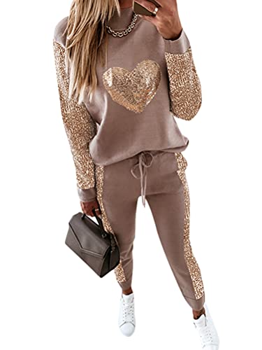 Onsoyours Damen Frühling Freizeitanzug Sportanzug Jogginganzug Trainingsanzug 2 Teiliges Langarm Hosenanzug Loose Fit Jogginganzug Trainingsanzug Tracksuit E Pailletten XS Onsoyours Damen Frühling Freizeitanzug Sportanzug Jogginganzug Trainingsanzug 2 Teiliges Langarm Hosenanzug Loose Fit Jogginganzug Trainingsanzug Tracksuit E Pailletten XS von Onsoyours