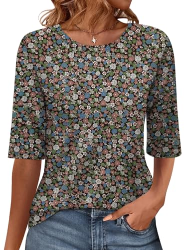 Onsoyours Damen Halbarm Tshirt Rundhals Sommer Oberteil Casual Tops Basic Shirt B Schwarz XL Onsoyours Damen Halbarm Tshirt Rundhals Sommer Oberteil Casual Tops Basic Shirt B Schwarz XL von Onsoyours