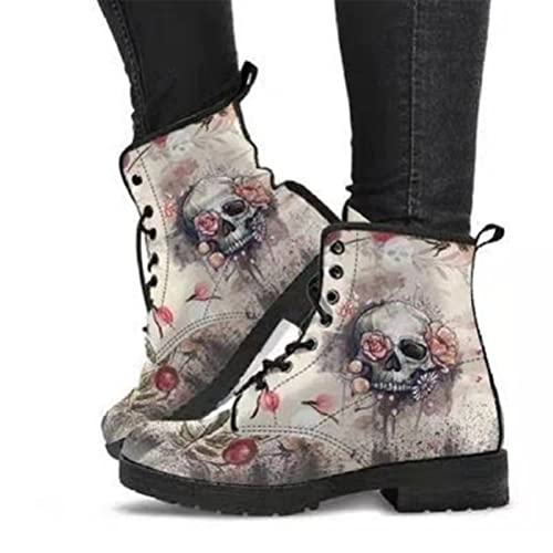 Onsoyours Damen Herbst Winter Stiefel Gothic Chelsea Boot Punk Stiefeletten Biker Boot Knöchel Stiefel Mit Blockabsatz Gotisch Retro Drucken Kurze Stiefeletten A Weiß 41 EU Onsoyours Damen Herbst Winter Stiefel Gothic Chelsea Boot Punk Stiefeletten Biker Boot Knöchel Stiefel Mit Blockabsatz Gotisch Retro Drucken Kurze Stiefeletten A Weiß 41 EU von Onsoyours
