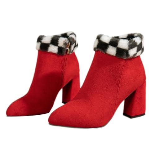 Onsoyours Damen Hohe Stiefel Lange Stiefel Wildleder Boots High Heels Sexy Herbst Winter Mode Elegant Chic Schuhe D Rot-Schwarz 42 EU Onsoyours Damen Hohe Stiefel Lange Stiefel Wildleder Boots High Heels Sexy Herbst Winter Mode Elegant Chic Schuhe D Rot-Schwarz 42 EU von Onsoyours