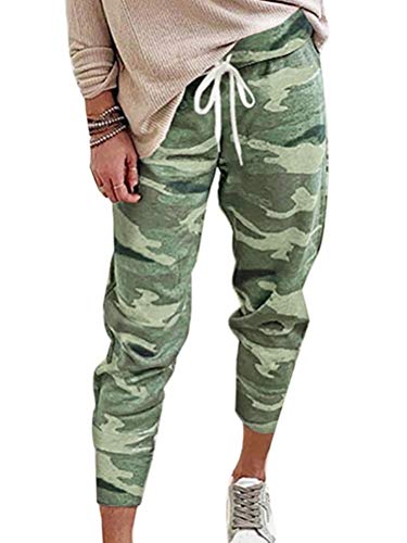Onsoyours Damen Jogginghose Hose Tie Dye Bedruckte Hosen Mit Kordelzug Taschen Hohe Taille Sporthose Leggings Casual Workout Laufhose Turnhose A Armeegrün M von Onsoyours