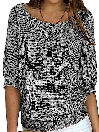 Onsoyours Damen Langarm Tshirt Casual Basic Locker Rundhals Oversize Pullover Lang Sweatshirt Bluse Oberteile Tops A Grau XXL Onsoyours Damen Langarm Tshirt Casual Basic Locker Rundhals Oversize Pullover Lang Sweatshirt Bluse Oberteile Tops A Grau XXL von Onsoyours