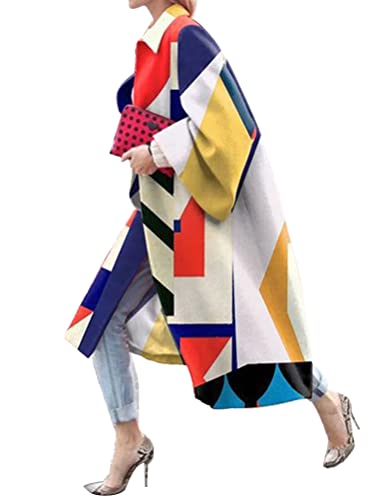 Onsoyours Damen Langer Mantel Mode Herbst Frühling Jacke Winddichter Mantel Brief Druck Casual Übergangsmantel Freizeit Outwear Herbstjacke G16 L von Onsoyours