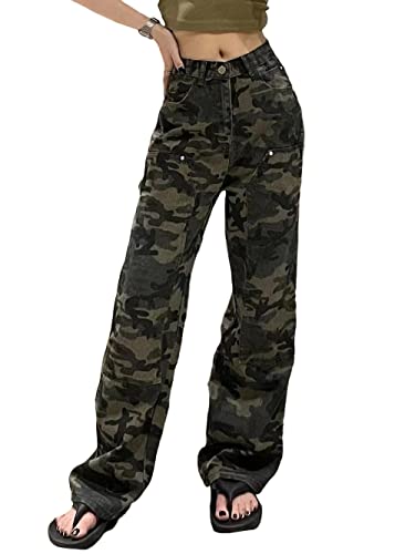 Onsoyours Damen Low Waist Cargo Jeans Gerade Breites Bein Baggy Denim Hosen Y2k Aesthetic Vintage Jeanshosen Cargohose Freizeithose 90er Streetwear C Armeegrün XXL Onsoyours Damen Low Waist Cargo Jeans Gerade Breites Bein Baggy Denim Hosen Y2k Aesthetic Vintage Jeanshosen Cargohose Freizeithose 90er Streetwear C Armeegrün XXL von Onsoyours