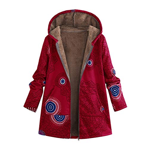 Onsoyours Damen Mantel Winter Warm Dicker Outwear Parka Mantel Jacke Blumendruck mit Kapuze Taschen Vintage Oversize Coats Hoodie Dicke Freizeitjacke C Rot 46 Onsoyours Damen Mantel Winter Warm Dicker Outwear Parka Mantel Jacke Blumendruck mit Kapuze Taschen Vintage Oversize Coats Hoodie Dicke Freizeitjacke C Rot 46 von Onsoyours