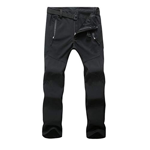 Onsoyours Damen Outdoorhose Hosen Softshellhose Wanderhose Gefüttert Fleece Warm Wasserdicht Winddicht Softshell Schnelltrocknend Winterhose Trekkinghose Funktionshose A Schwarz L von Onsoyours