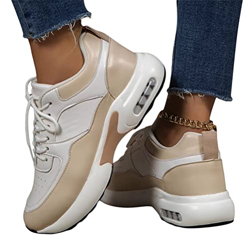 Onsoyours Damen Plateau Sneakers mit Leopardenmuster Casual Sneakers Wanderschuhe Sportschuhe Laufschuhe Schuhe Freizeitschuhe Walkingschuhe D Aprikose 36 EU von Onsoyours