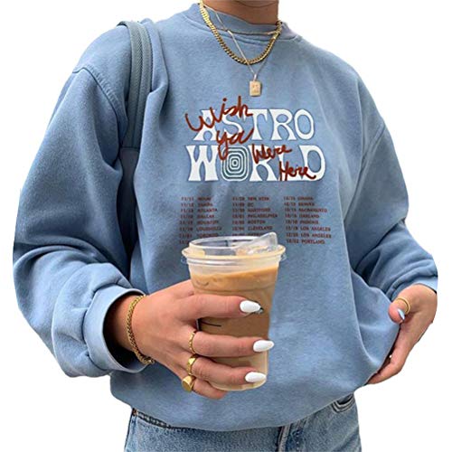 Onsoyours Damen Schmetterling Pulli Sweatshirts Hoodie Sport Langarm Kapuzenpullover Mode Bequem Casual Pulli Mit Kordel Und Taschen D Blau L von Onsoyours