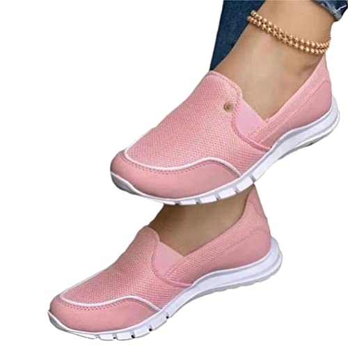 Onsoyours Damen Schuhe Mesh Plateau Freizeitschuhe Walkingschuhe Sommer Turnschuhe Runde Zehen Schuhe Sneaker Outdoor Beiläufige Atmungsaktive Sandalen C Rosa 36 EU von Onsoyours