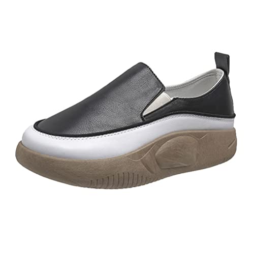 Onsoyours Damen Schuhe Schaukelschuhe Slip On Plattform Einfarbig Casual Sportschuhe Freizeitschuhe Plateau Sneakers Laufschuhe A Schwarz 40 EU von Onsoyours