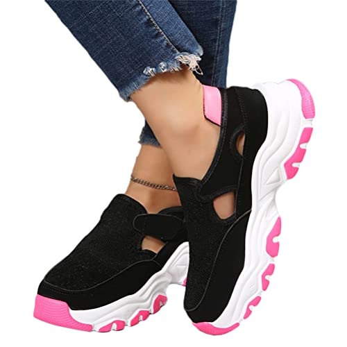 Onsoyours Damen Sneaker Wasserdicht Spitze Klettverschluss Schuhe Leichtgewichts Atmungsaktiv Tennisschuhe Plateau Laufschuhe Sportschuhe Fitnessschuhe A Rosa 40 EU von Onsoyours