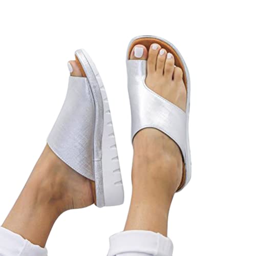 Onsoyours Damen Sommer Big Toe Fußkorrektur Sandale Frauen Bunion Corrector Schuhe Sommer Strand Reise Schuhe Pantolette Big Toe Hallux Valgus Für Die Behandlung C Weiß 38 EU von Onsoyours