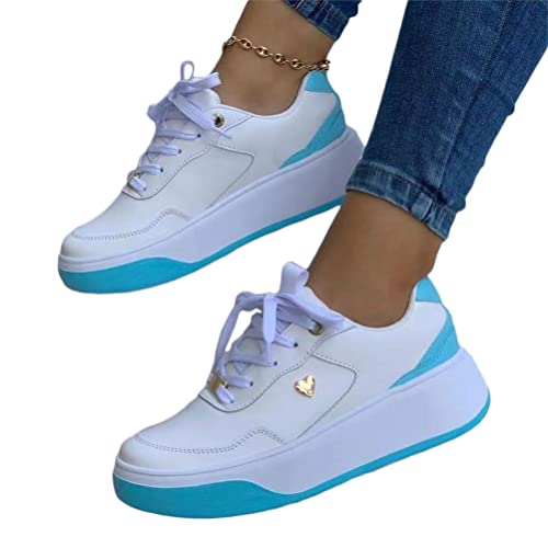 Onsoyours Damen Sommer Frühling Low Cut Sneaker Canvas Flache Schuhe Damen Freizeitschuhe Turnschuhe F Blau 38 EU von Onsoyours