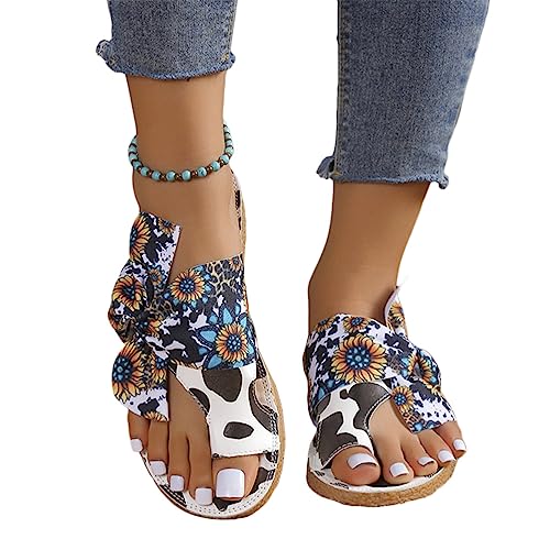 Onsoyours Damen Sommer Sandalen Flache Strass Sandaletten Römische Schuhe Glitzer Hausschuh Slipper Sandals Flip Flops Leicht Bequem Slippers Freizeitschuhe Sommerschuhe F Farbe 43 EU von Onsoyours