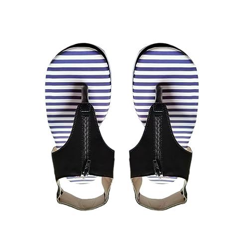 Onsoyours Damen Sommer Sandalen Orthopädische Sandalen Flip Flops Römersandalen Sommerschuhe Kopf Offene Reißverschluss Muffin Sandalen Strand Strandsandalen A Schwarz 41 EU von Onsoyours