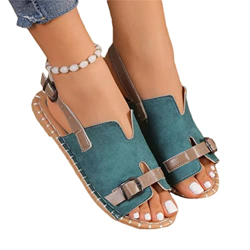 Onsoyours Damen Sommer Sandalen Orthopädische Sandalen Flip Flops Römersandalen Sommerschuhe Kopf Offene Reißverschluss Muffin Sandalen Strand Strandsandalen B Blau 39 EU von Onsoyours