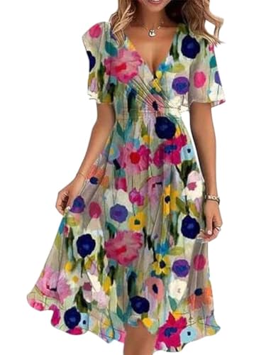 Onsoyours Damen Sommerkleid Chiffon V-Ausschnitt Cocktailkleid Elegant Knielang Abendkleid Blumendruck Kurzarm Hochzeitsgäste Festkleid A Linie Kleid Freizeitkleid A04 Mehrfarbig M Onsoyours Damen Sommerkleid Chiffon V-Ausschnitt Cocktailkleid Elegant Knielang Abendkleid Blumendruck Kurzarm Hochzeitsgäste Festkleid A Linie Kleid Freizeitkleid A04 Mehrfarbig M von Onsoyours