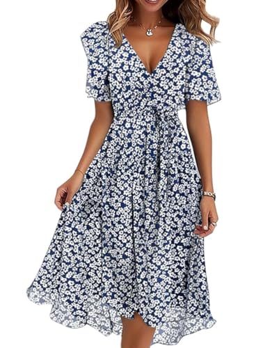 Onsoyours Damen Sommerkleid Chiffon V-Ausschnitt Cocktailkleid Elegant Knielang Abendkleid Blumendruck Kurzarm Hochzeitsgäste Festkleid A Linie Kleid Freizeitkleid A07 Blau XXL Onsoyours Damen Sommerkleid Chiffon V-Ausschnitt Cocktailkleid Elegant Knielang Abendkleid Blumendruck Kurzarm Hochzeitsgäste Festkleid A Linie Kleid Freizeitkleid A07 Blau XXL von Onsoyours