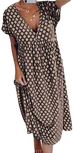 Onsoyours Damen Sommerkleid Lang Strandkleid V-Ausschnitt Strandkleider Kleider Tunika Floral Kleid Kurzarm Boho Kleid A-Linie Kleid Blumenkleid Onsoyours Damen Sommerkleid Lang Strandkleid V-Ausschnitt Strandkleider Kleider Tunika Floral Kleid Kurzarm Boho Kleid A-Linie Kleid Blumenkleid von Onsoyours