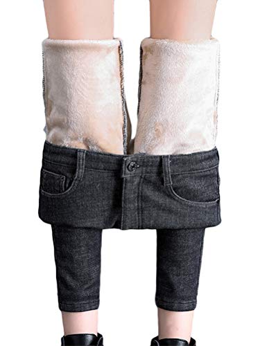 Onsoyours Damen Sporthosen Fleece Gefütterte Tasche Beam Füße Hoch Taillierte Hose Elastischer Bund Freizeithosen Traininghose Bequem Sweathose B Schwarz XL von Onsoyours