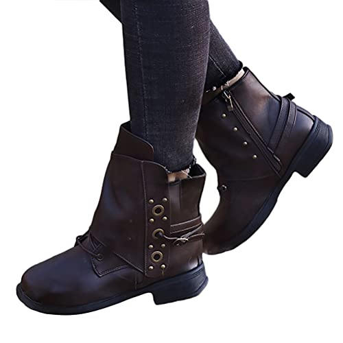 Onsoyours Damen Stiefeletten Ankle Boots mit Blockabsatz Reißverschluss Retro-Stil Kurze Schuhe Frauen Klassischer Bequem Kurze Stiefeletten Herbst Winter Dunkelbraun 40 EU Onsoyours Damen Stiefeletten Ankle Boots mit Blockabsatz Reißverschluss Retro-Stil Kurze Schuhe Frauen Klassischer Bequem Kurze Stiefeletten Herbst Winter Dunkelbraun 40 EU von Onsoyours