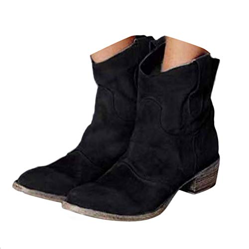 Onsoyours Damen Stiefeletten Mit Absatz Cowgirl Western Biker Boots Chelsea Kurze Damenschuhe Retro Stiefel Kurzschaft Bequem Schuhe 01 Schwarz 41 EU Onsoyours Damen Stiefeletten Mit Absatz Cowgirl Western Biker Boots Chelsea Kurze Damenschuhe Retro Stiefel Kurzschaft Bequem Schuhe 01 Schwarz 41 EU von Onsoyours