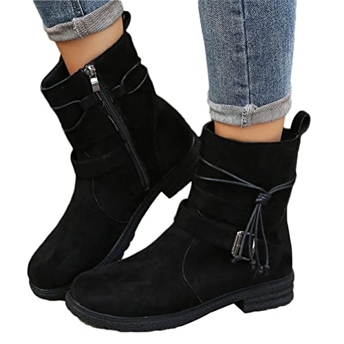 Onsoyours Damen Stiefeletten Modisch mit Niedrige Absätze Comfort Frauen Ankle Boots Herbst Winter Stiefelette Knöchel Schneestiefel Schuhe A Schwarz 42 EU Onsoyours Damen Stiefeletten Modisch mit Niedrige Absätze Comfort Frauen Ankle Boots Herbst Winter Stiefelette Knöchel Schneestiefel Schuhe A Schwarz 42 EU von Onsoyours