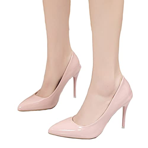 Onsoyours Damen Stiletto High Heels Sexy Geschlossene Spitze Zehen Stiletto Pumps Klassische Party Prom Hochzeit High Heel Pumps B Rosa 36 EU von Onsoyours