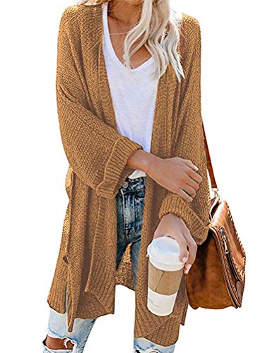 Onsoyours Damen Strickjacke Langarm Casual Cardigan Offene Tops Gelb 42 von Onsoyours