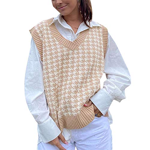 Onsoyours Damen Strickpullover Oversize Pullover Langarmshirt Sweatshirt Mit Streifen Pullover Casual Shirt Rundhals Lose Oberteil Tunika Tops J Khaki S von Onsoyours