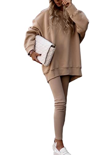 Onsoyours Damen Trainingsanzug Mode Los Angeles Sportbekleidung Set Jogginganzug Sportliche Hose mit Kordelzug und Taschen Sport Yoga Outfit 2 Stück Set F Khaki M Onsoyours Damen Trainingsanzug Mode Los Angeles Sportbekleidung Set Jogginganzug Sportliche Hose mit Kordelzug und Taschen Sport Yoga Outfit 2 Stück Set F Khaki M von Onsoyours