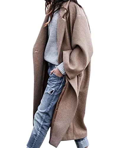 Onsoyours Damen Trench Jacke Trenchcoat Warme Mantel Wintermantel Winter Jacken A Khaki XXL von Onsoyours