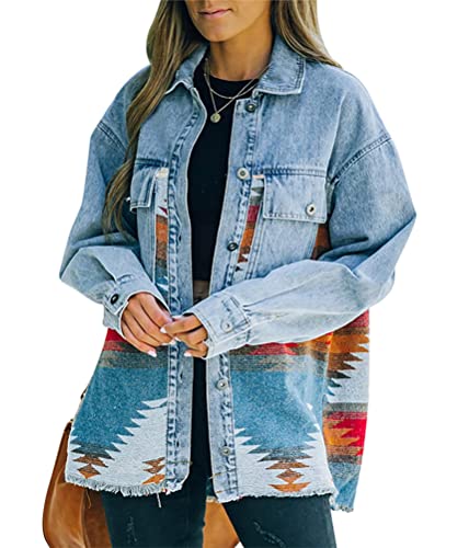 Onsoyours Damen Übergangsjacke Jeansjacke Stehkragen Mehr Taschen Utility Jacket Leicht Boyfriend Beiläufige Denim Weste Ärmellos Jeansjacke Parka A Orange XL von Onsoyours