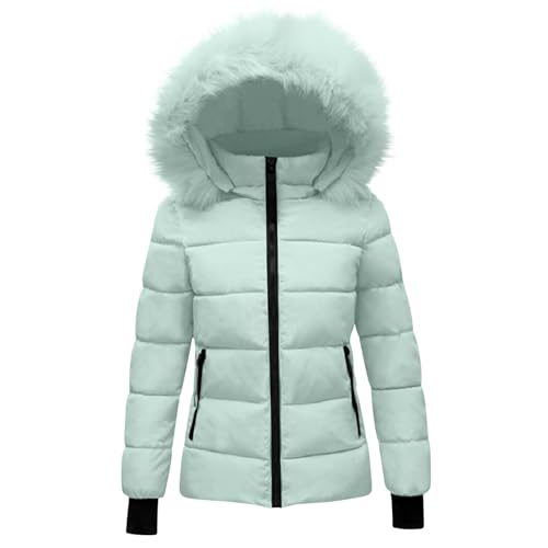 Onsoyours Damen Warm Steppmantel Damen Jacke Winterjacke Damen Winterparka Kurzmantel A Hellgrün M von Onsoyours